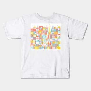 Small World-esque Pattern Bright Kids T-Shirt